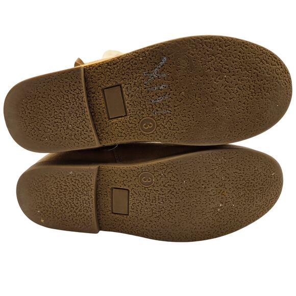 Gymboree 3 Brown Girl's Fur  Insulated Shearling Style Snow Winter Boots Shoes - Picture 4 of 5
